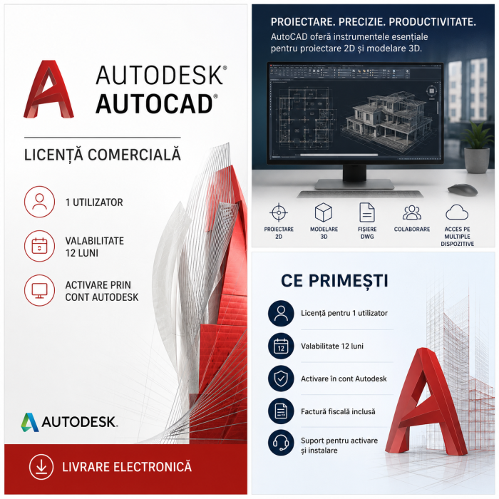 AutoCAD – Licență comercială pentru 1 utilizator – valabilitate 12 luni [2]