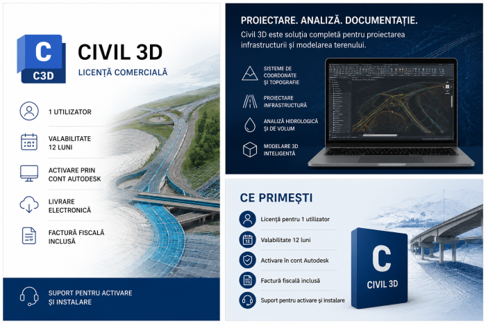 Autodesk Civil 3D – Licență Comercială pentru 1 Utilizator – Valabilitate 12 Luni [2]