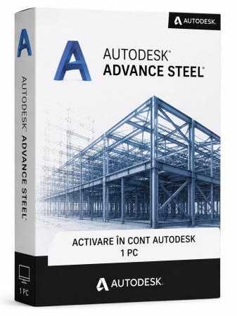Autodesk - Autodesk Advance Steel Licență Comercială | 1 Utilizator | 12 Luni