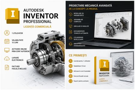 Autodesk Inventor Professional Licență Comercială | 1 Utilizator | 12 Luni [2]