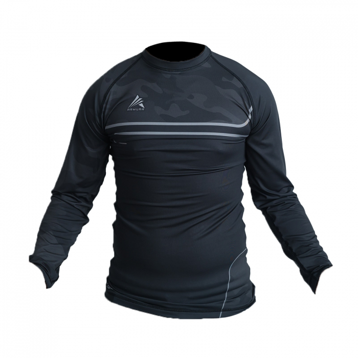 RASHGUARD CU MANECA LUNGA ARMURA NEGRU SILVER COLLECTION [2]
