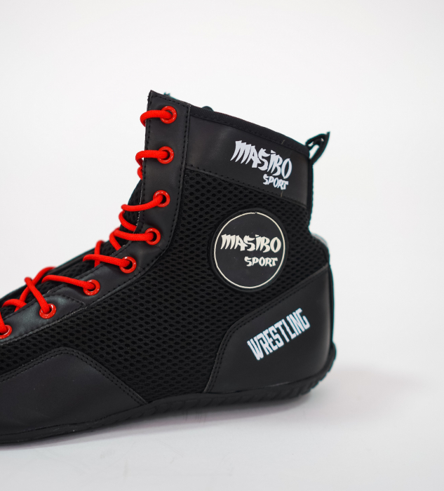 GHETE LUPTE MASIBO SPORT NEGRE/ROSII ECO LINE [2]