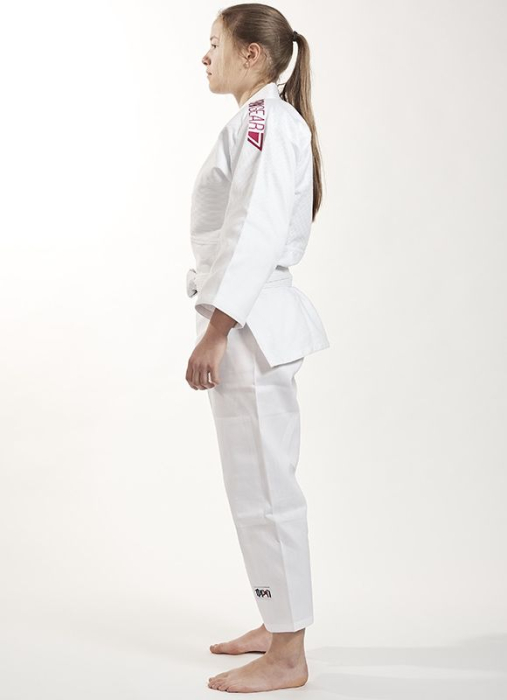 KIMONO IPPON FUTURE ALB CU BRODERIE ROZ [2]