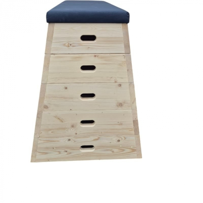 LADA GIMNASTICA SCOLARA  LEMN MASIV CU 5 MODULE-MODEL TRAPEZOIDAL [3]