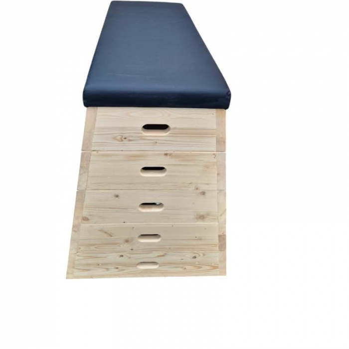 LADA GIMNASTICA SCOLARA  LEMN MASIV CU 5 MODULE-MODEL TRAPEZOIDAL [5]