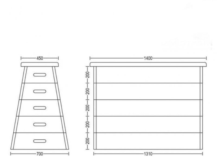 LADA GIMNASTICA TRAPEZOIDALA CU 5 MODULE [3]