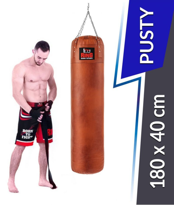 SAC BOX/ARTE MARTIALE DIN PIELE 180X40/55KG LONGLAST [4]