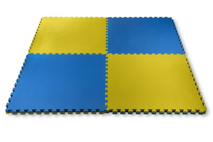 SALTEA TATAMI PUZZLE ECO LINE 100X100X4CM GALBEN/ALBASTRU [2]