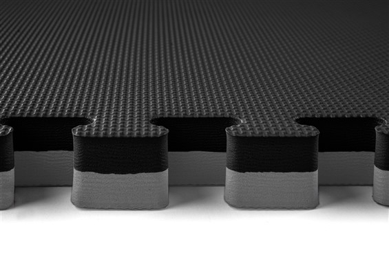 SALTEA TATAMI PUZZLE ECO LINE 100X100X4CM NEGRU/GRI [2]
