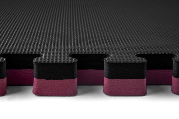SALTEA TATAMI PUZZLE ECO LINE 100X100X2-4CM NEGRU/ROSU [2]