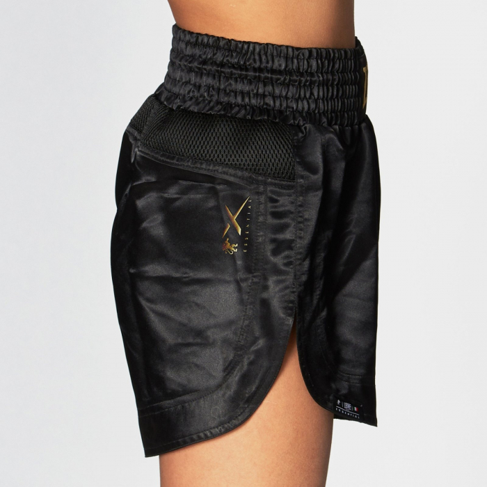 SHORT KICKBOXING DAMA LEONE ESSENTIALTHAI  BLACK/GOLD [3]