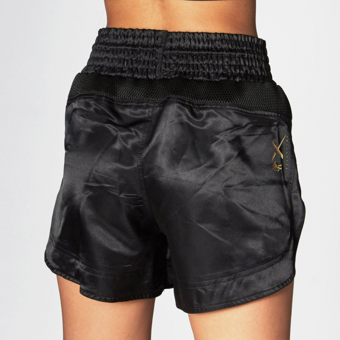 SHORT KICKBOXING DAMA LEONE ESSENTIALTHAI  BLACK/GOLD [2]