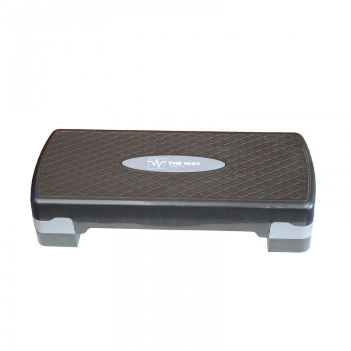 STEPPER FITNESS AJUSTABIL PE 2 NIVELE GRI CU NEGRU THEWAY FITNESS [2]