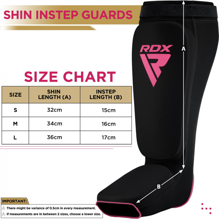 TIBIERE CIORAP CU VELCRO SUS RDX BLACK/PINK [3]