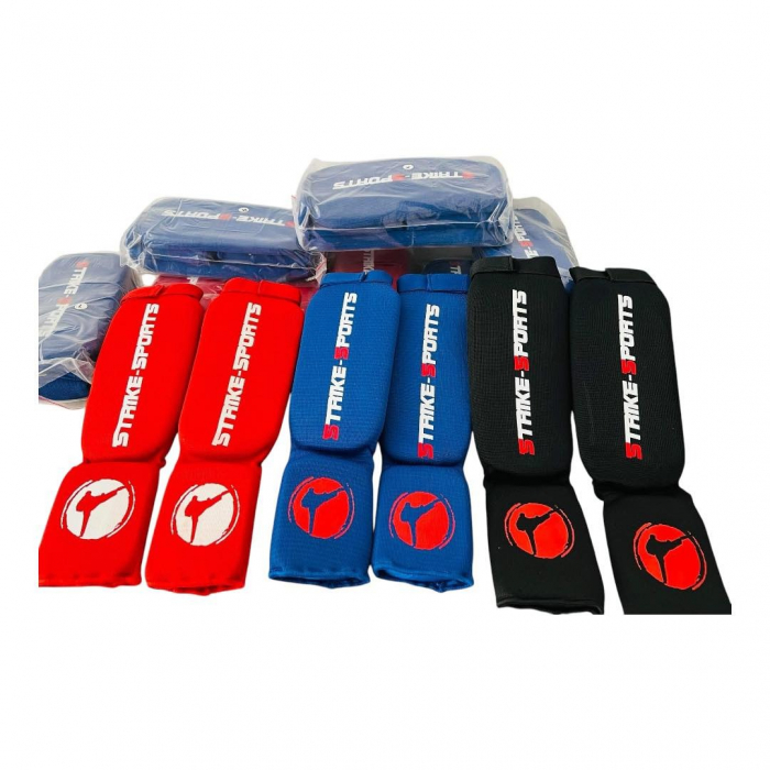 TIBIERE CU VELCRO SUS STRIKESPORTS ALBASTRE [2]