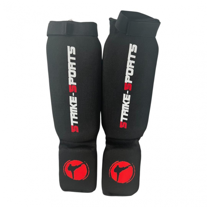 TIBIERE CU VELCRO SUS STRIKESPORTS NEGRE [2]
