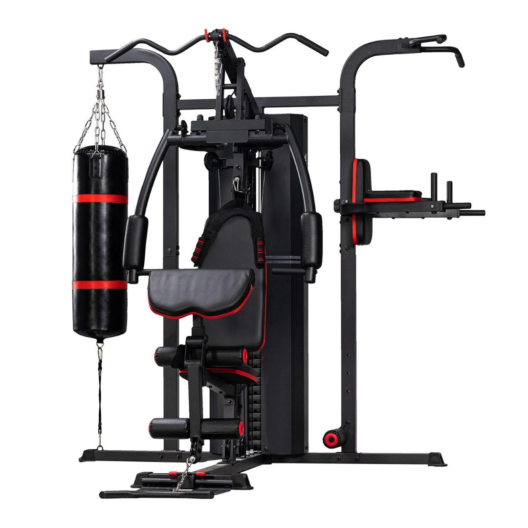 Suprafete de lupta/Dotari sala - APARAT FITNESS MULTIFUNCTIONAL HOME GYM STATION CU SAC DE BOX INCLUS
