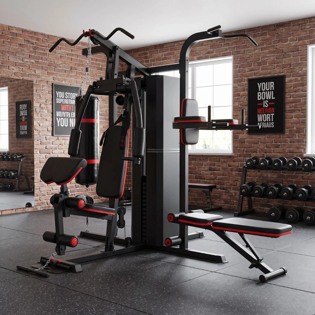 APARAT FITNESS MULTIFUNCTIONAL HOME GYM STATION CU SAC DE BOX INCLUS [2]