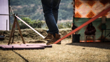 ANTRENAMENT ACASA - BANDA ECHILIBRU RANGER  SLACKLINE