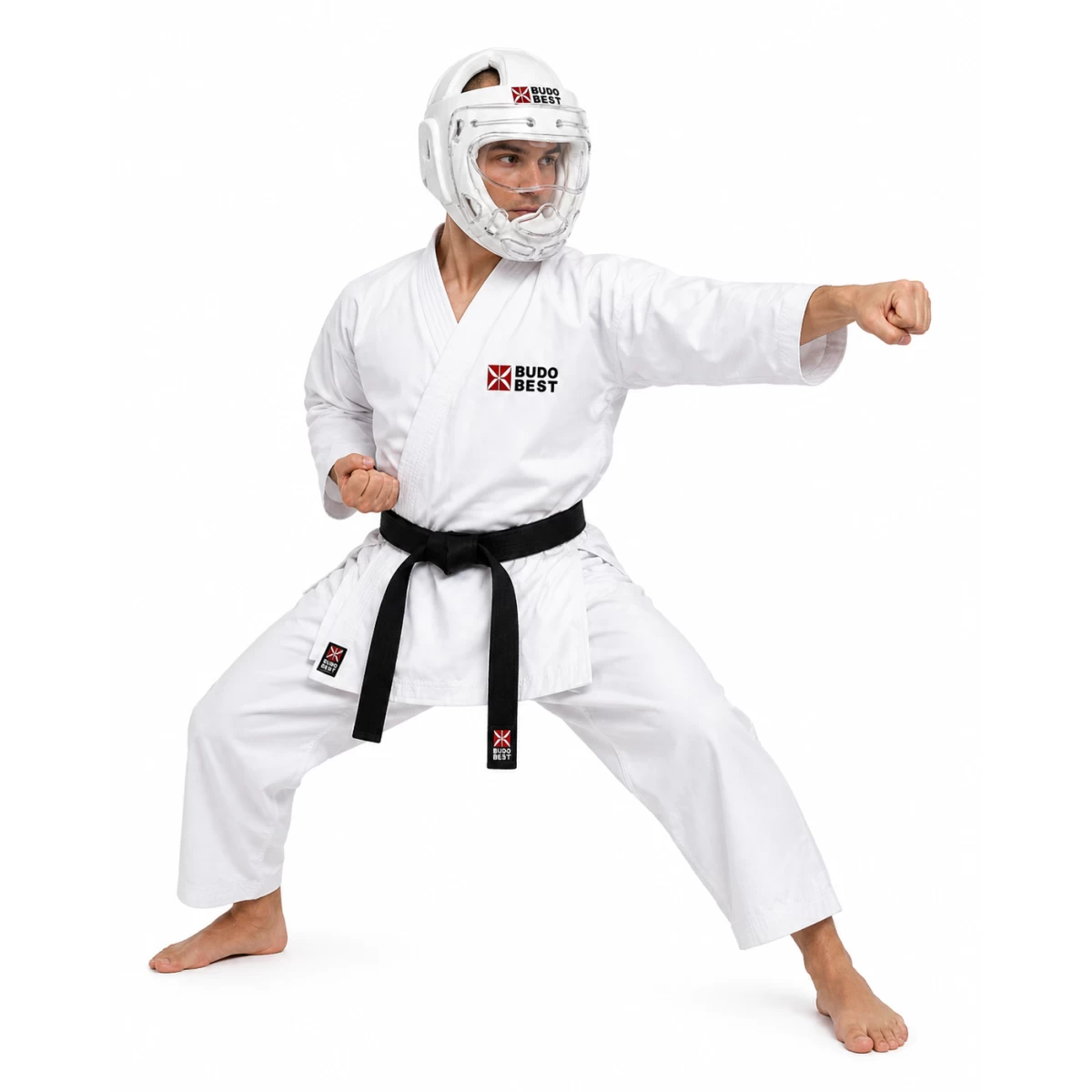 CASCA KARATE ALBA CU VIZIERA [1]