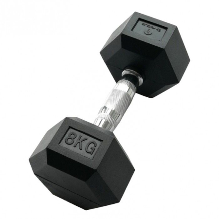 Gantere/Bare /Kettlebel - GANTERA HEXAGONALA CAUCIUCATA SVELTUS 8KG