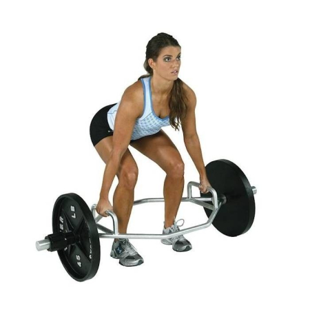 Gantere/Bare /Kettlebel - HEX BAR - BARA HEXAGONALA DIN OTEL CROMAT