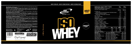 ISO WHEY GOLD- concentrat, izolat, hidrolizat +82% proteine [1]