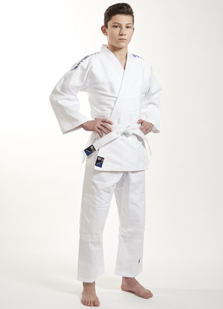 Kimono / Gi / Dobok Arte Martiale - KIMONO IPPON FUTURE ALB CU BRODERIE ALBASTRA