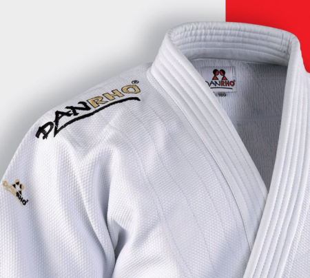 KIMONO JUDO DANRHO KANO 850 GRAME ALB [1]
