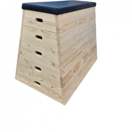 Suprafete de lupta/Dotari sala - LADA GIMNASTICA SCOLARA  LEMN MASIV CU 5 MODULE-MODEL TRAPEZOIDAL