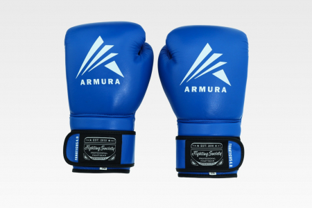 Manusi Box/Kickboxing - MANUSI BOX DIN PIELE ARMURA FANATICUS 4.0 ALBASTRE