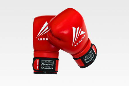 Manusi Box/Kickboxing - MANUSI BOX DIN PIELE ARMURA FANATICUS 4.0 ROSII