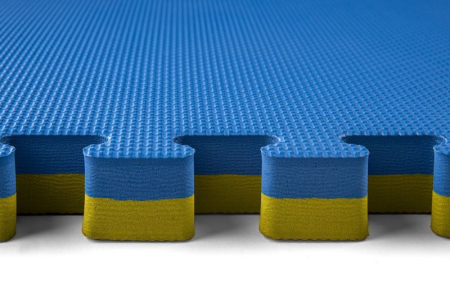 SALTEA TATAMI PUZZLE ECO LINE 100X100X4CM GALBEN/ALBASTRU [2]
