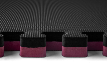 SALTEA TATAMI PUZZLE ECO LINE 100X100X2-4CM NEGRU/ROSU [1]