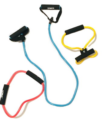 Corzi/Benzi Elastice/Expandere - SET 3 TUBURI ANTRENAMENT  CU MANERE LIVEUP SPORTS
