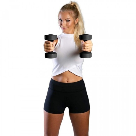 ANTRENAMENT ACASA - SET GANTERE 2X2 KG NEGRU THEWAY FITNESS