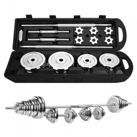 Gantere/Bare /Kettlebel - SET GANTERE REGLABILE SI BARE 50 KG HIPERLION
