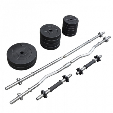 SET GREUTATI GANTERE SI HALTERA 36 KG THEWAY FITNESS [1]