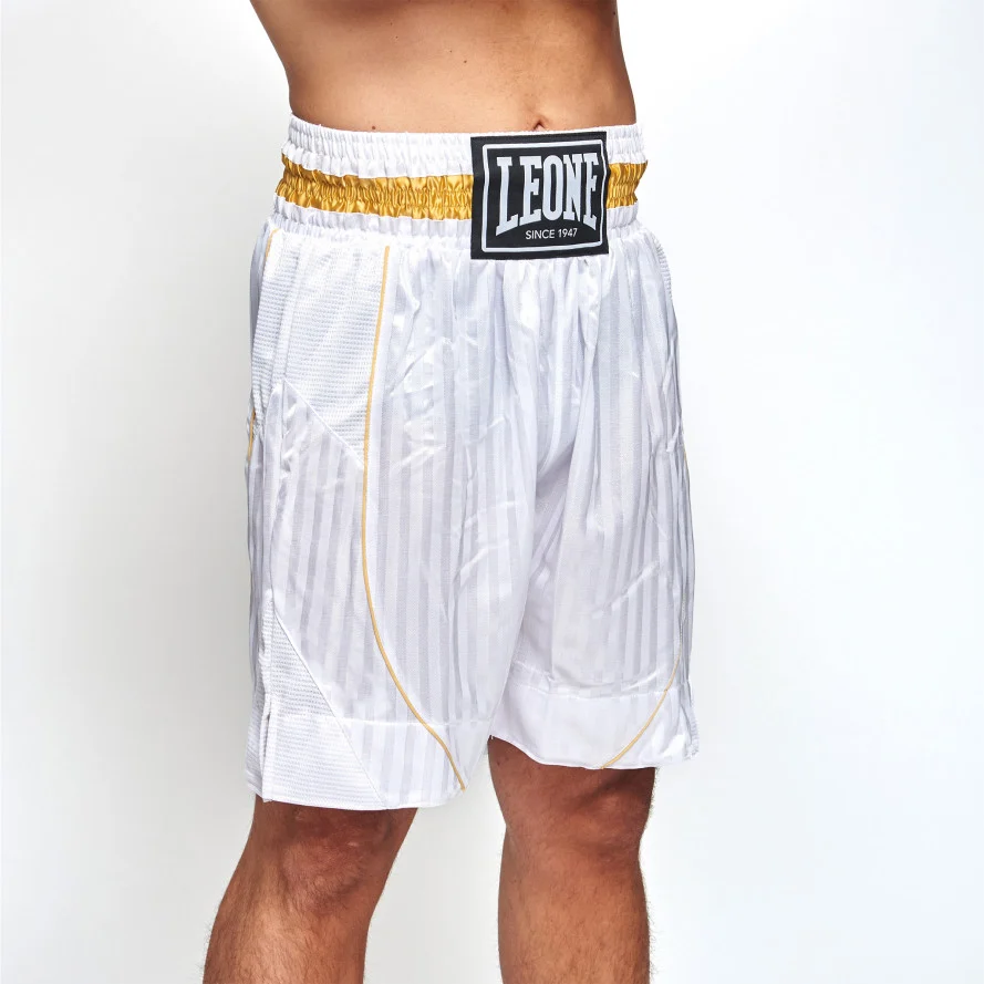 Echipament Box - SHORT BOX LEONE PREMIUM ALB GOLD
