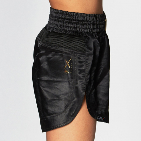 SHORT KICKBOXING DAMA LEONE ESSENTIALTHAI  BLACK/GOLD [2]