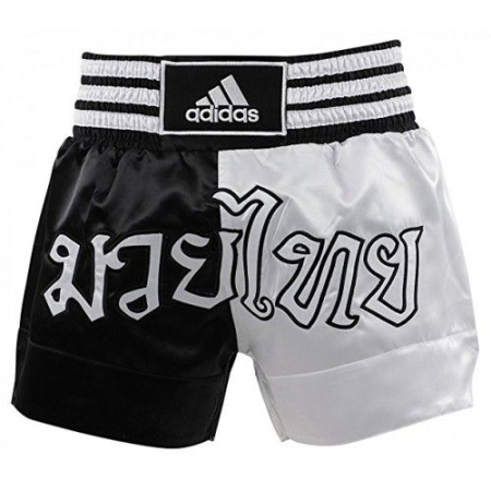 Sorturi Kickboxing / MMA - Sort adidas Muay Thay  Negru/Alb
