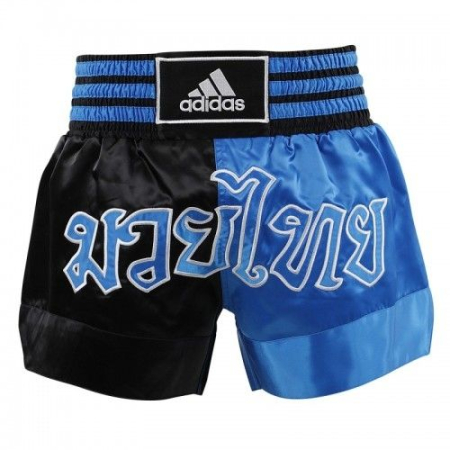 Sorturi Kickboxing / MMA - Sort adidas Muay Thay  Negru/Albastru