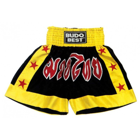 Sorturi Kickboxing / MMA - Sort Kickbox/Muay Thai  Negru Galben