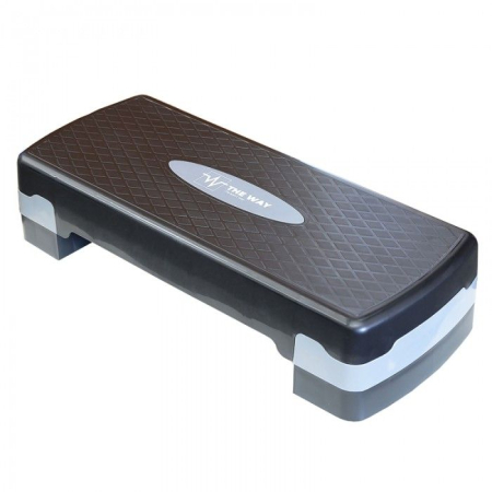 Echipamente Fitness - STEPPER FITNESS AJUSTABIL PE 2 NIVELE GRI CU NEGRU THEWAY FITNESS