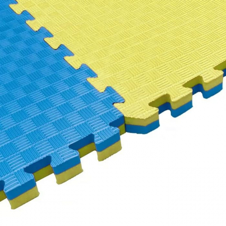 TATAMI PUZZLE ARTE MARTIALE/KARATE GALBEN/ALBASTRU 100X100X4CM [2]