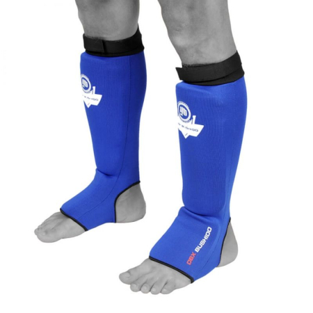 Tibiere/Glezniere Arte Martiale/Karate - TIBIERE CIORAP CU VELCRO SUS SHIRUDO ALBASTRE