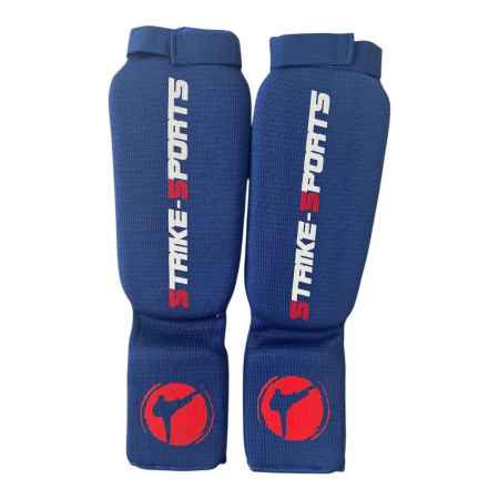 ArteMartiale/Karate/Kickboxing - TIBIERE CU VELCRO SUS STRIKESPORTS ALBASTRE
