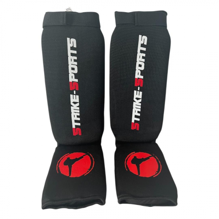 ArteMartiale/Karate/Kickboxing - TIBIERE CU VELCRO SUS STRIKESPORTS NEGRE