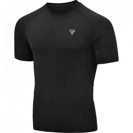 Echipament compresie - TRICOU COMPRESIE TIP RASHGUARD RDX T15 NEGRU