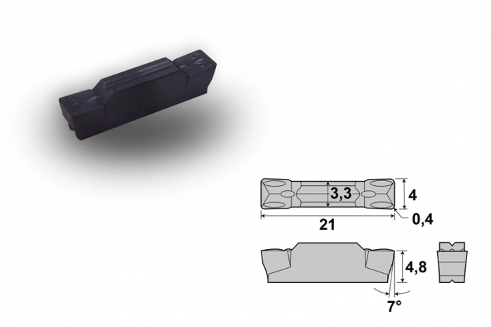 Cutie set 10 insertii HM MGMN400 4mm pentru taiere acoperire TiAIN [2]
